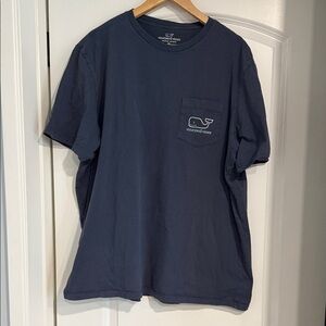 Vineyard Vines Navy Short Sleeve Pocket Tee shirt whale XL EUC summer vacation